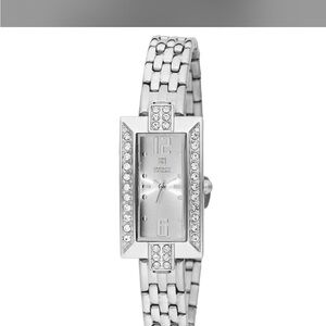 Montres Prestige by Invicta Silver Watch with Crystal Accents